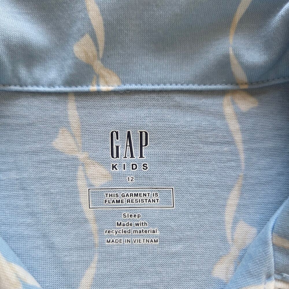 Gap Girl's Blue Ribbon Pajama Short Set - Picture 5 of 6